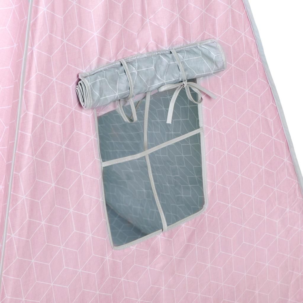 PLAYTO Dětský luxusní stan Teepee PlayTo růžový - obrázek 7