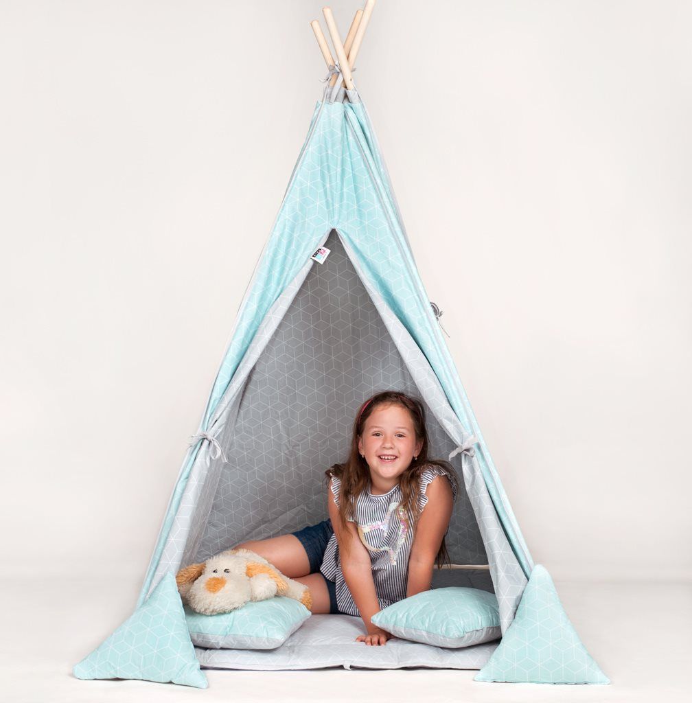 PLAYTO Dětský luxusní stan Teepee PlayTo růžový - obrázek 8