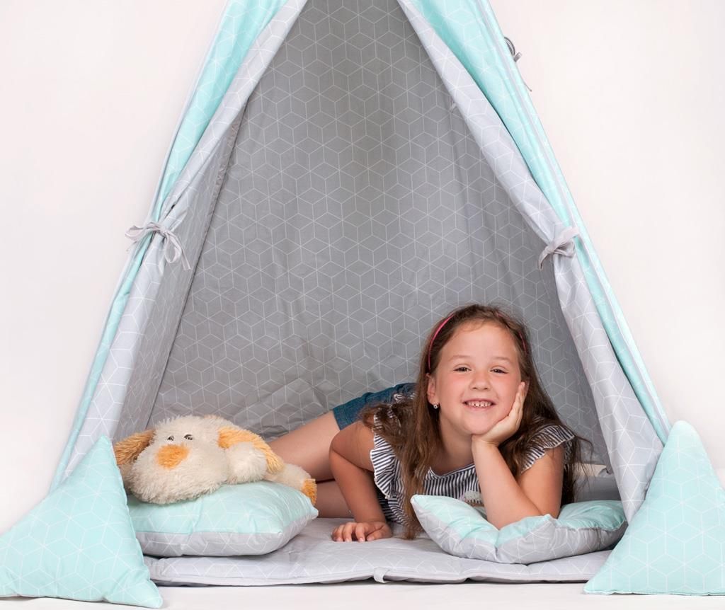 PLAYTO Dětský luxusní stan Teepee PlayTo růžový - obrázek 9
