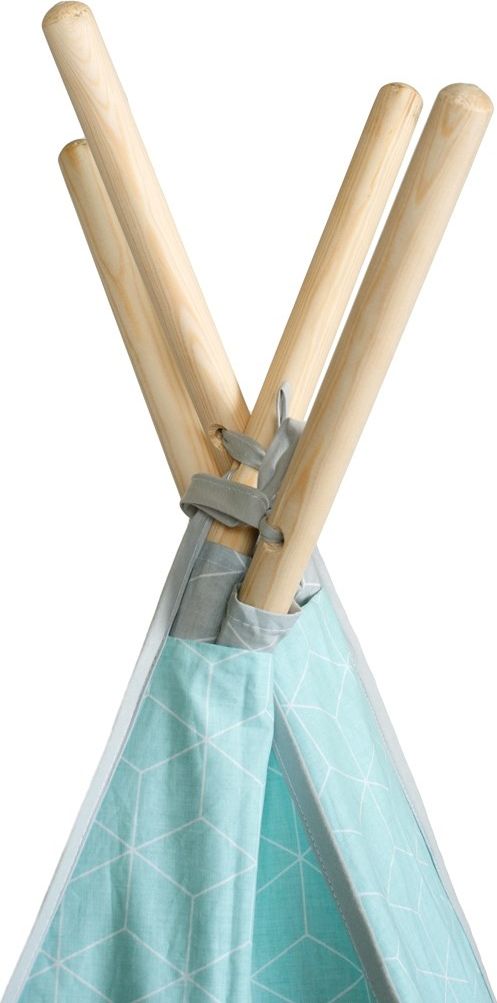 Dětský luxusní stan Teepee PlayTo světle - tyrkysová - obrázek 4