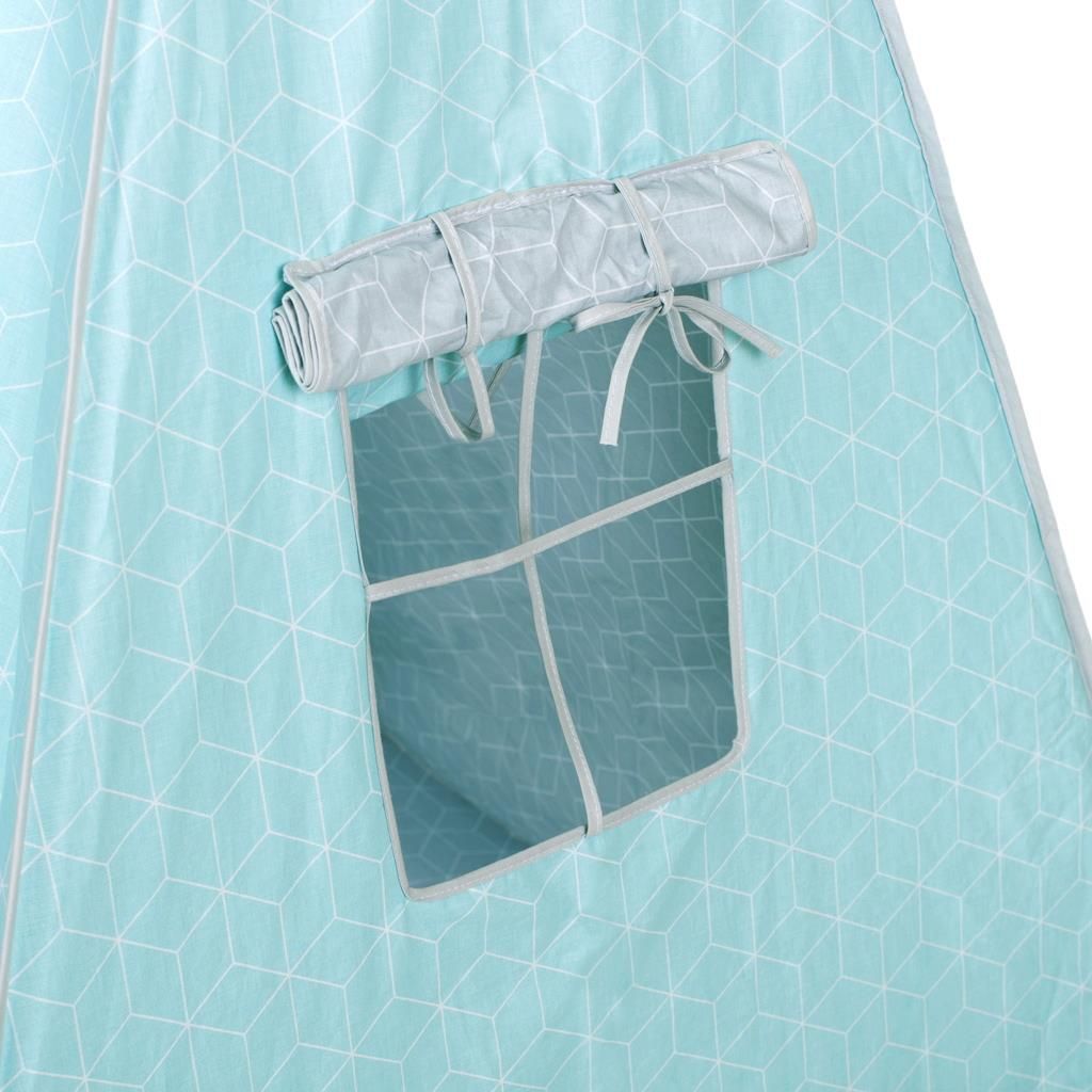 Dětský luxusní stan Teepee PlayTo světle - tyrkysová - obrázek 9