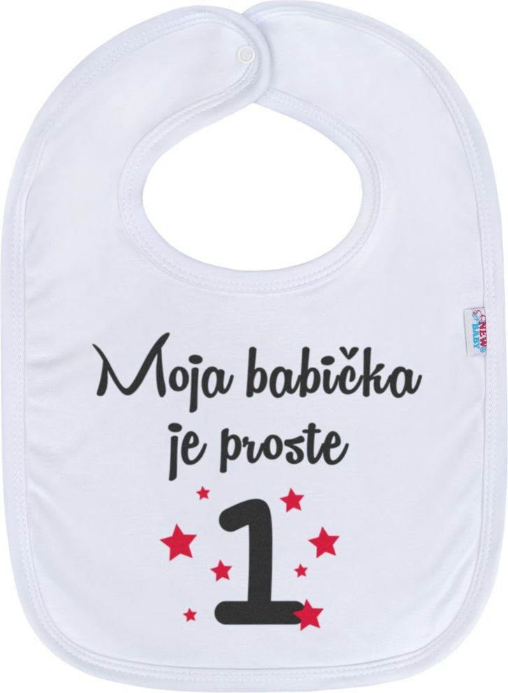 Kojenecký bavlněný bryndák New Baby Moja babička je proste 1 - obrázek 1