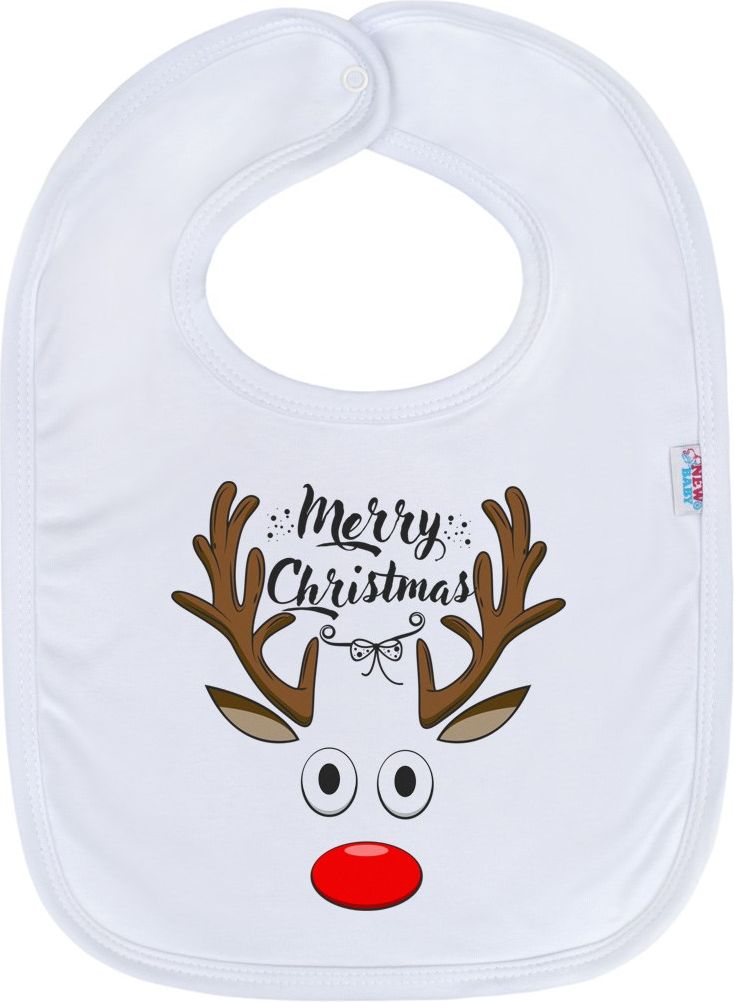Kojenecký bavlněný bryndák New Baby Merry Christmas - obrázek 1