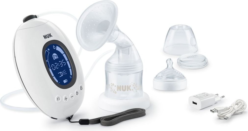 Elektronická odsávačka NUK Nature Sense+nádobka Sense 150 ml+dárek - obrázek 2