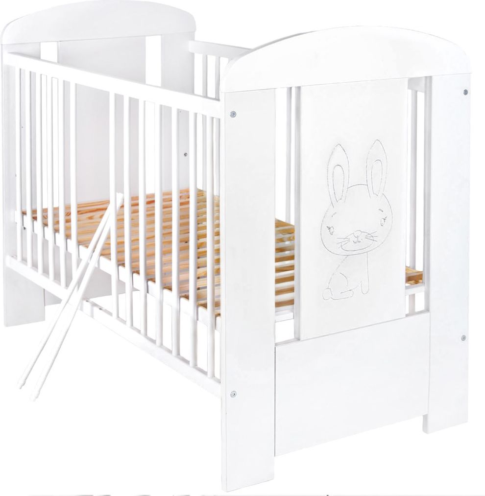 Dětská postýlka New Baby Králíček standard bílá - obrázek 2
