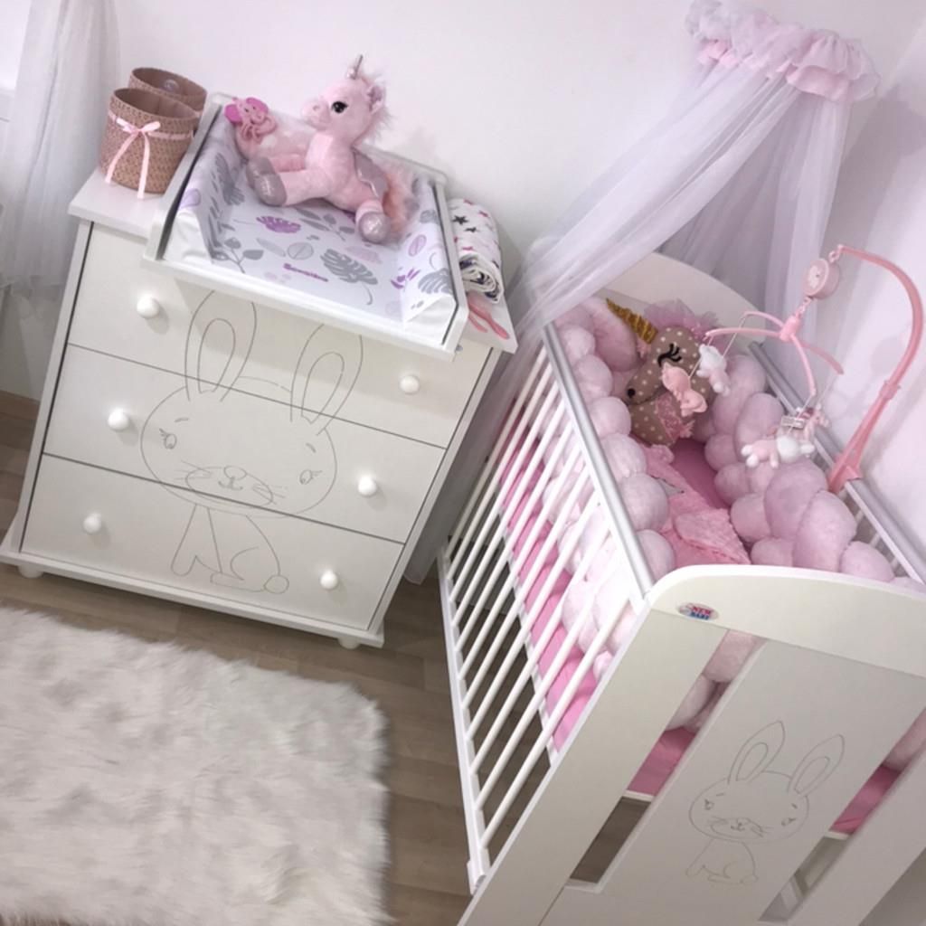 Dětská postýlka New Baby Králíček standard bílá - obrázek 3