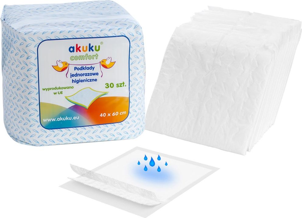 Jednorázové hygienické podložky Akuku 40x60 - 30 ks - obrázek 1