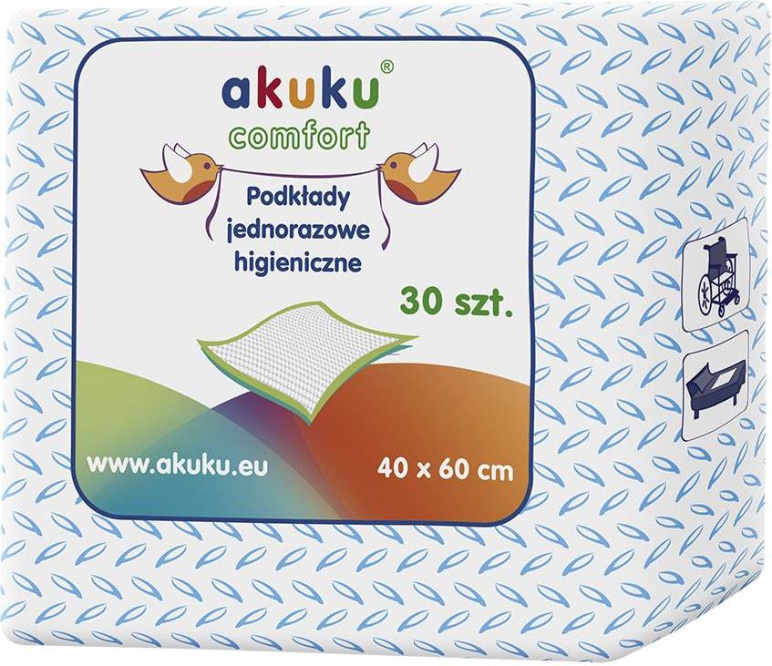 Jednorázové hygienické podložky Akuku 40x60 - 30 ks - obrázek 2