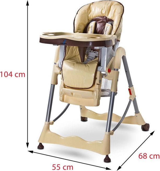 Dětská jídelní židlička CARETERO Magnus Classic Cappuccino Caretero - obrázek 8