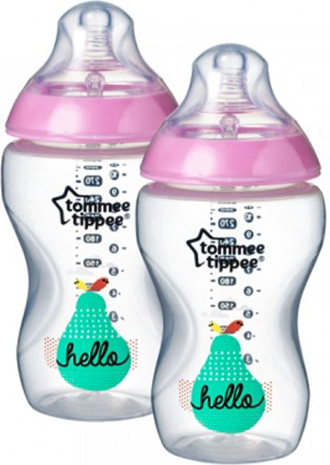 Tommee Tippee Kojenecká láhev C2N růžová 2ks 340ml 3m+ - obrázek 3