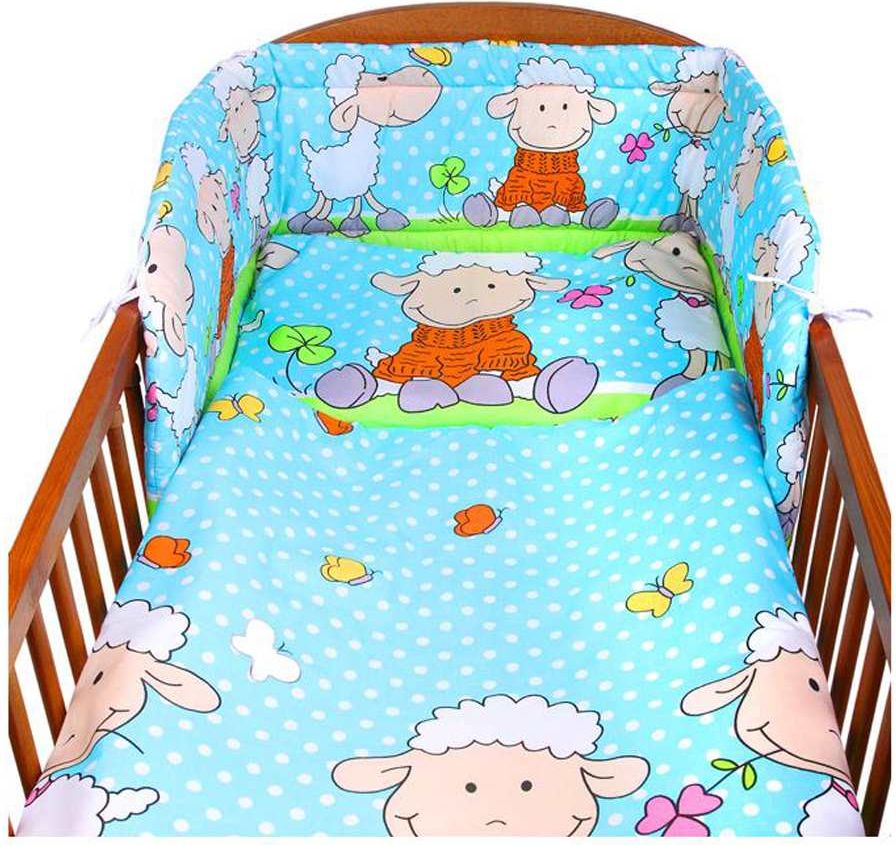 3-dílné ložní povlečení New Baby 90/120 cm tyrkysové s ovečkou - obrázek 3
