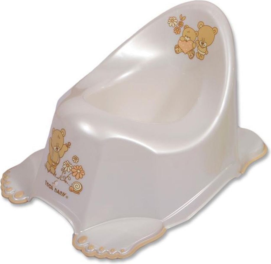 Protiskluzový nočník Tega Baby Teddy Bear White Perl 2018 - obrázek 1