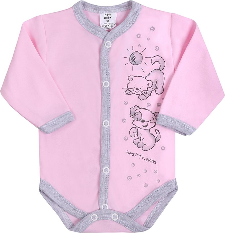 Kojenecké body s dlouhým rukávem New Baby Kamarádi modré - 86 (12-18m) - obrázek 1
