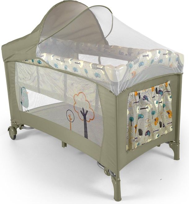 Cestovní postýlka Milly Mally Mirage Deluxe Varianta: grey bird - šedá - obrázek 6