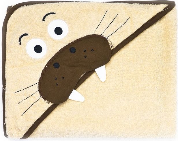 Dětská osuška Sensillo Water Friends 100x100 cm beige walrus - obrázek 6