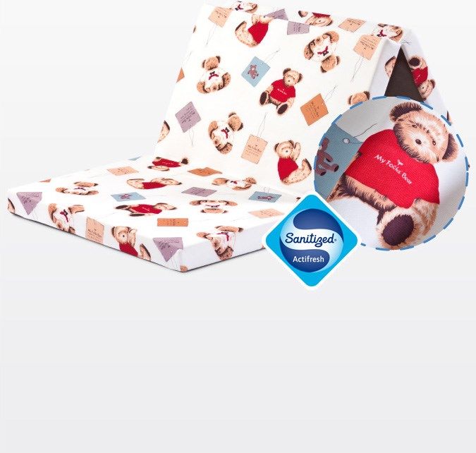 Skládací matrace do postýlky Sensillo Varianta: Teddy 120X60 cm - bílá - obrázek 1