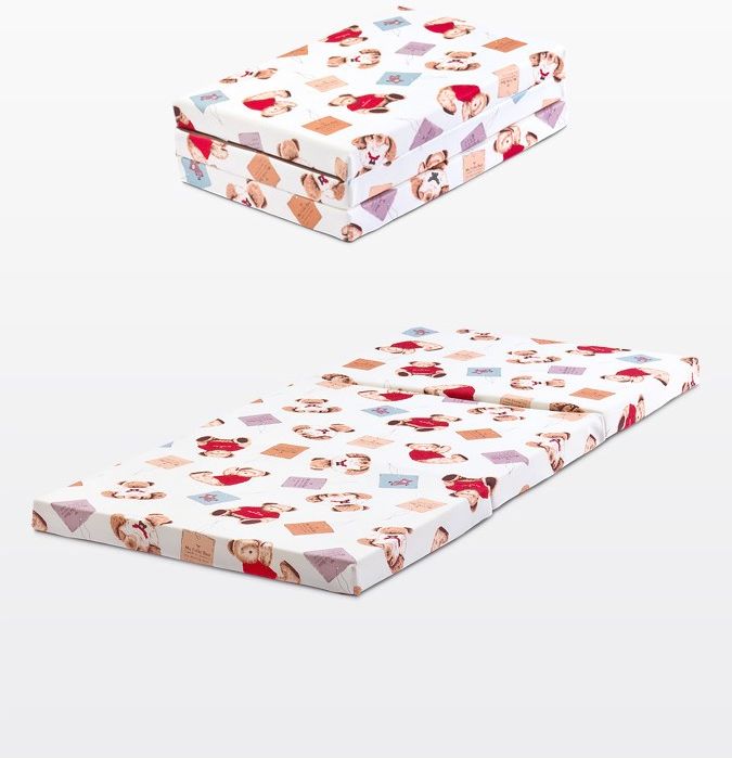 Skládací matrace do postýlky Sensillo Varianta: Teddy 120X60 cm - bílá - obrázek 3