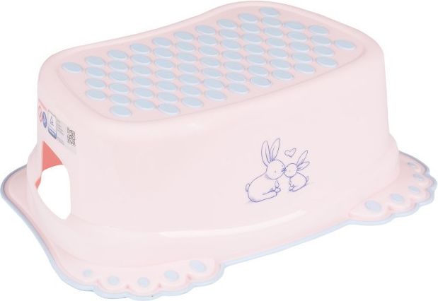 Dětské protiskluzové stupátko do koupelny Bunny růžové - obrázek 3