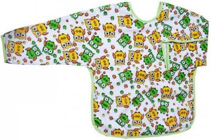 Dětský bryndák s rukávky Akuku modrý s míči