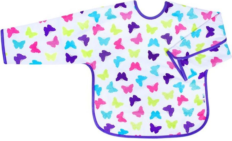 Dětský bryndák s rukávky Akuku modrý s míči - obrázek 3