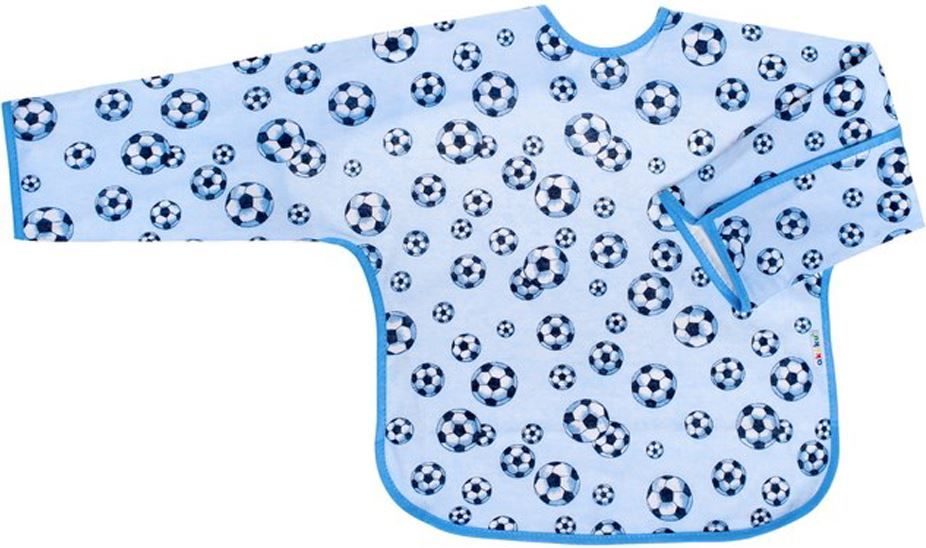 Dětský bryndák s rukávky Akuku modrý s míči - obrázek 4