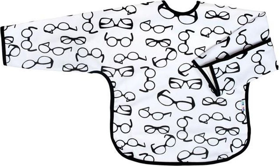 Dětský bryndák s rukávky Akuku modrý s míči - obrázek 5