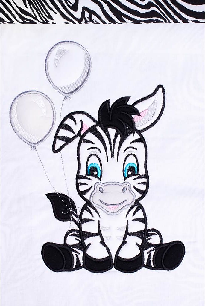 3-dílné ložní povlečení New Baby Zebra 90/120 bílo-černé Bílá 90/120 cm - obrázek 2