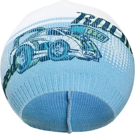 Podzimní dětská čepička New Baby Racing světle modrá&nbsp;-&nbsp;110 (4-5r) - obrázek 3