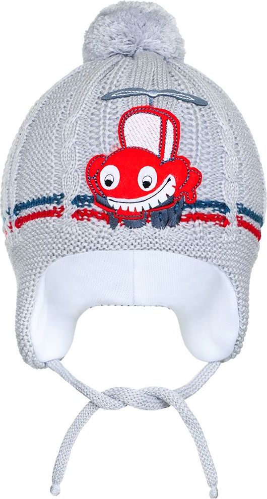 Zimní dětská čepička New Baby autíčko šedá&nbsp;-&nbsp;86 (12-18m) - obrázek 1