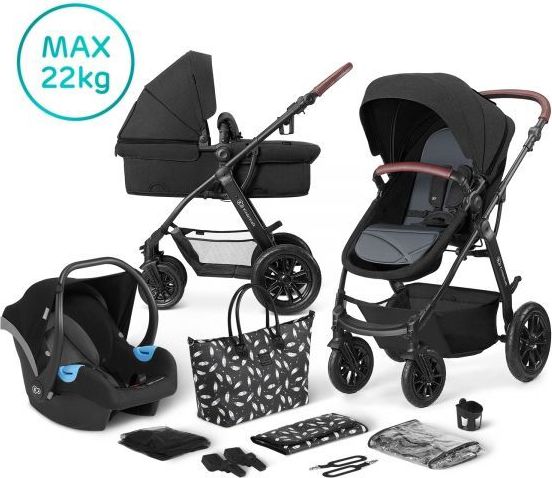 KINDERKRAFT Xmoov Kombinovaný kočárek 3v1 Black 2020 - obrázek 1