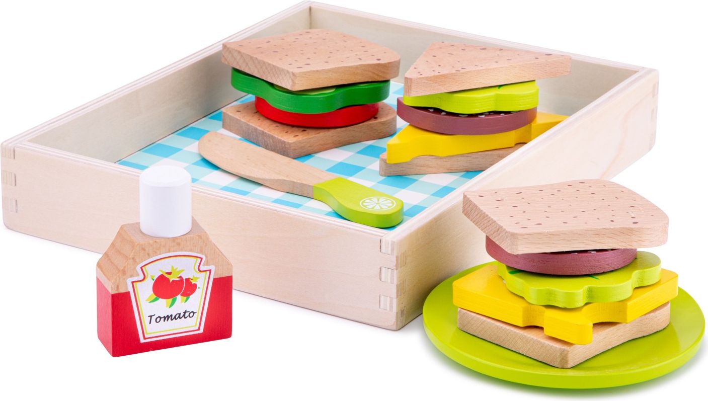 New Classic Toys Dřevěné potraviny - oběd, piknik 18 ks - obrázek 4
