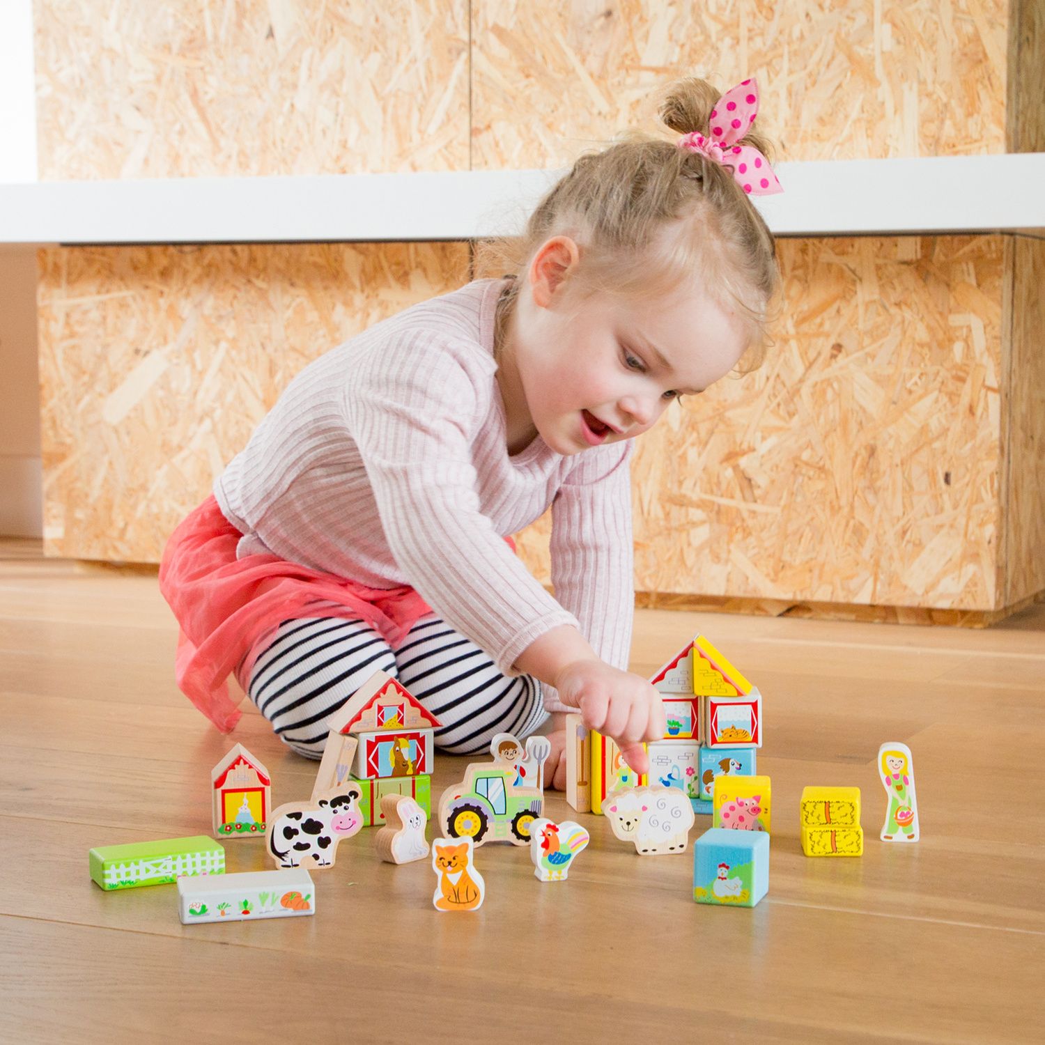 New Classic Toys Dřevěné kostky Farma - obrázek 2