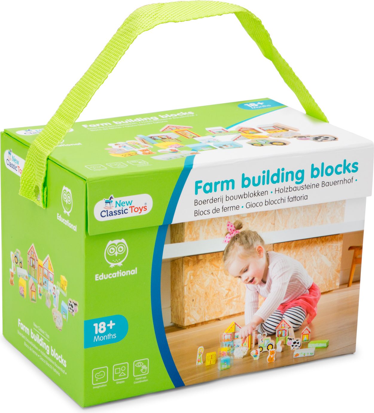 New Classic Toys Dřevěné kostky Farma - obrázek 6