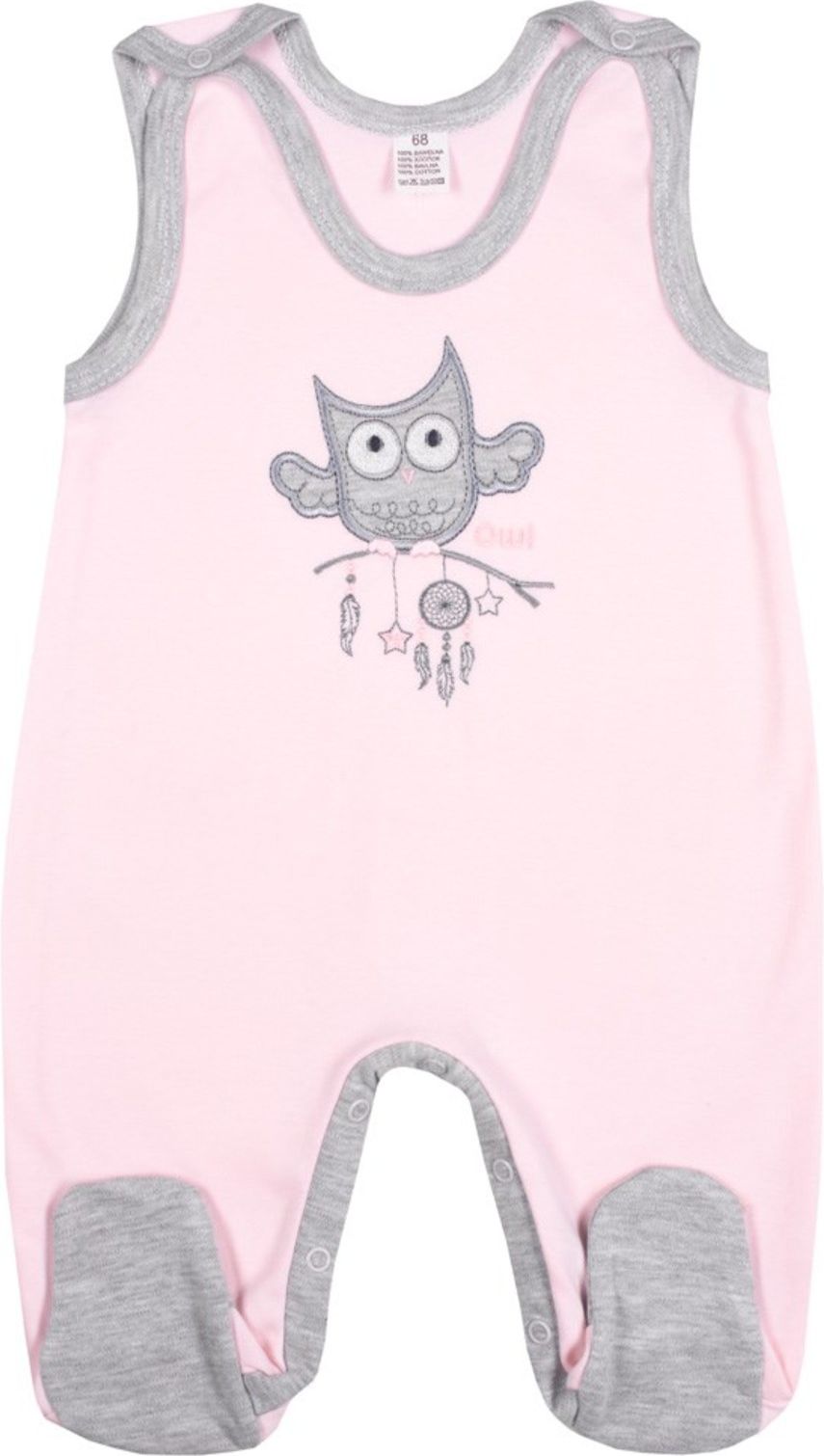Kojenecké dupačky New Baby Owl růžové - Kojenecké dupačky New Baby Owl růžové - obrázek 1