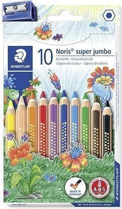 Staedtler 29396 barevné \"Noris Club Super Jumbo\", sada, šestihranné, maxi 10 barev - obrázek 1