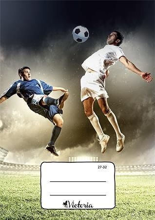 Sešit "Fotbal",A5, čtverečkovaný, 32 listů, VICTORIA - obrázek 1