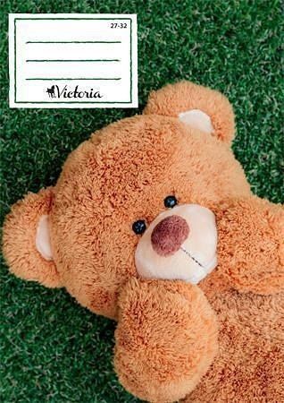 Sešit "Medvídek v trávě", A5, čtverečkovaný, 32 listů, VICTORIA - obrázek 1