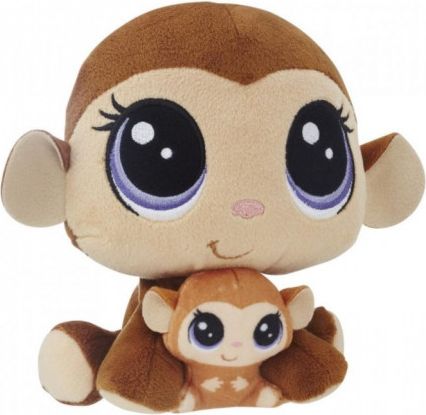 Hasbro Littlest Pet Shop LPS Plyšová zvířátka: Mona a Merry Junglevine 16 cm - obrázek 1