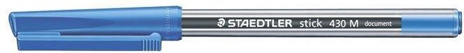 Kuličkové pero "Stick Document 430 M", modrá, 0,5 mm, s uzávěrem, STAEDTLER - obrázek 1