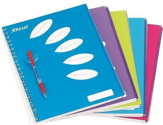 Blok na psaní "Joy", růžová, linkovaný, kroužková vazba, A4, 125 listů, 5 částí, REXEL - obrázek 2