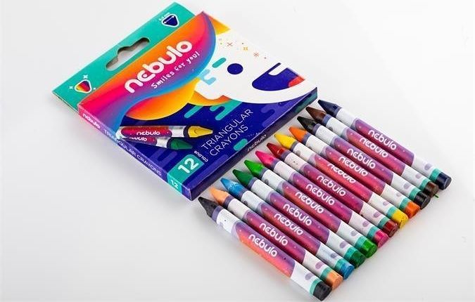 Voskovky, trojhranné, 12ks, NEBULO, box 12 ks - obrázek 3