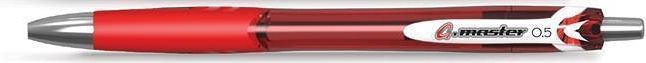 Gelové pero "G.master", červená, 0,5 mm, stiskací mechanismus, FLEXOFFICE - obrázek 1