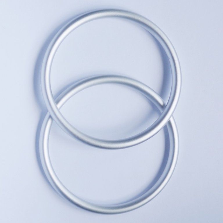 RING SLING KROUŽKY STŘÍBRNÉ MAT - obrázek 1