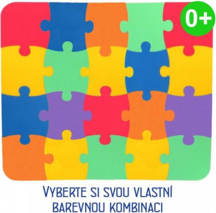 MALÝ GÉNIUS Pěnový koberec KLASIK 20 silný 0+ (mix-6) - obrázek 1