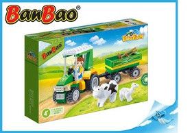 BanBao stavebnice Eco Farm farmářský traktůrek s vlečkou 115ks + 1 figurka ToBee - obrázek 1