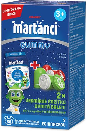 Walmark Marťánci Gummy Echinacea+razítka tbl.50 - obrázek 1