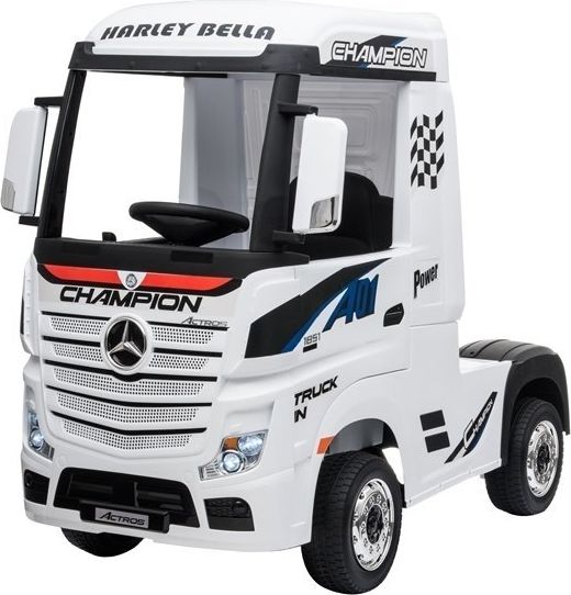 Mamido Dětské elektrické auto Mercedes Actros bílé L-4595 - obrázek 1