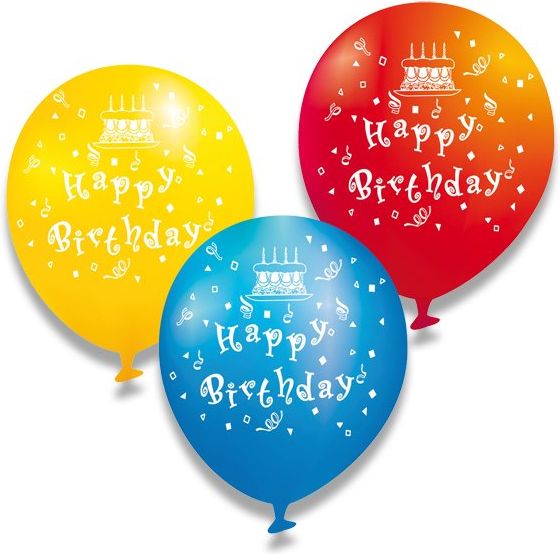 Amscan Nafukovací balónky - Happy Birthday 6 ks - obrázek 1