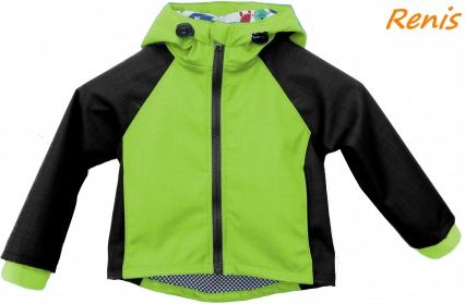 Dětská bunda jarní softshell, Velikost  116, Barva bundy rukávy/boky  Černá Renis - obrázek 1