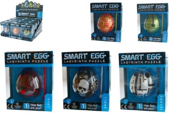 Teddies Smart Egg hlavolam bludiště plast 6x5cm asst v krabičce 12ks v boxu - obrázek 1